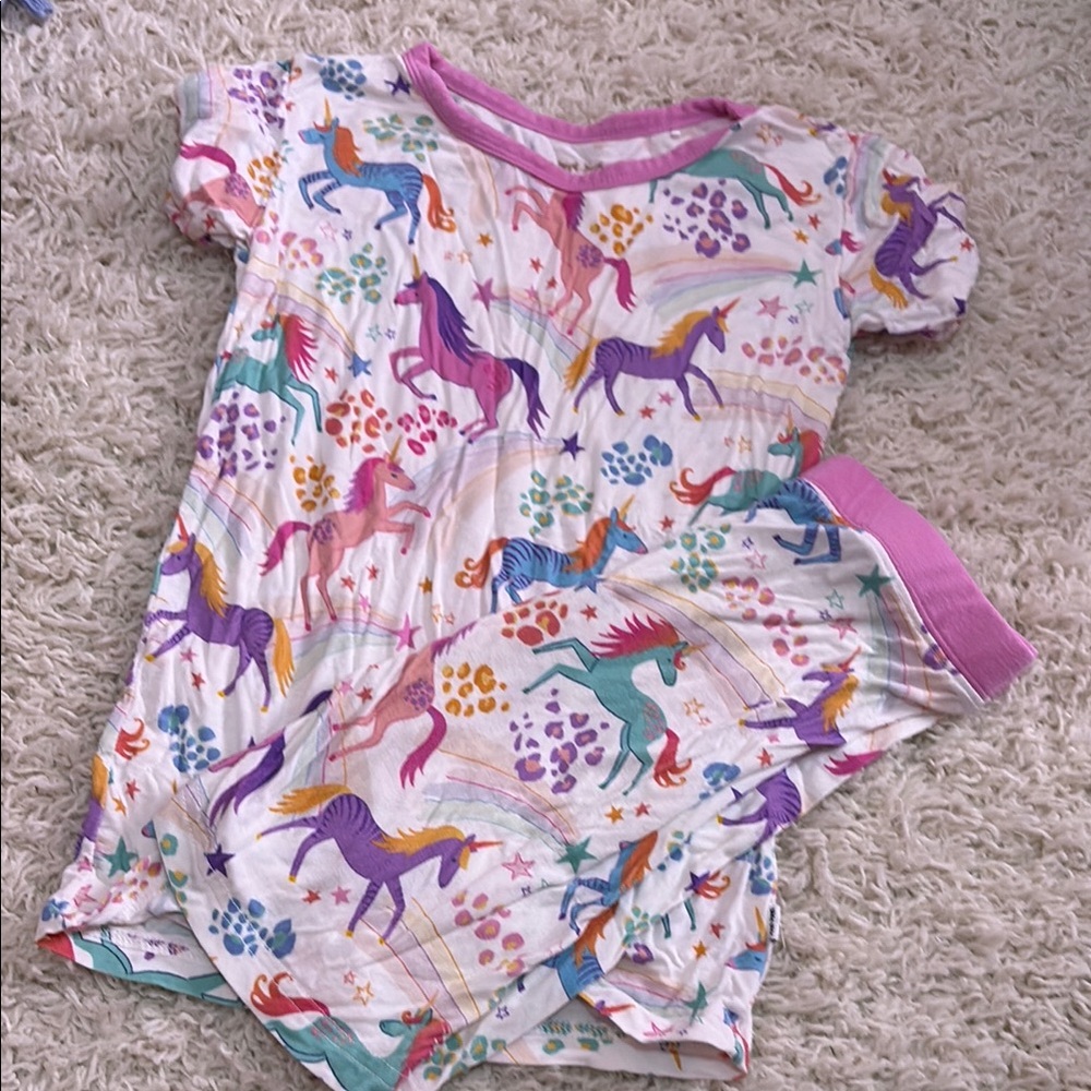 Little Sleepies Pink and White Pajama Set